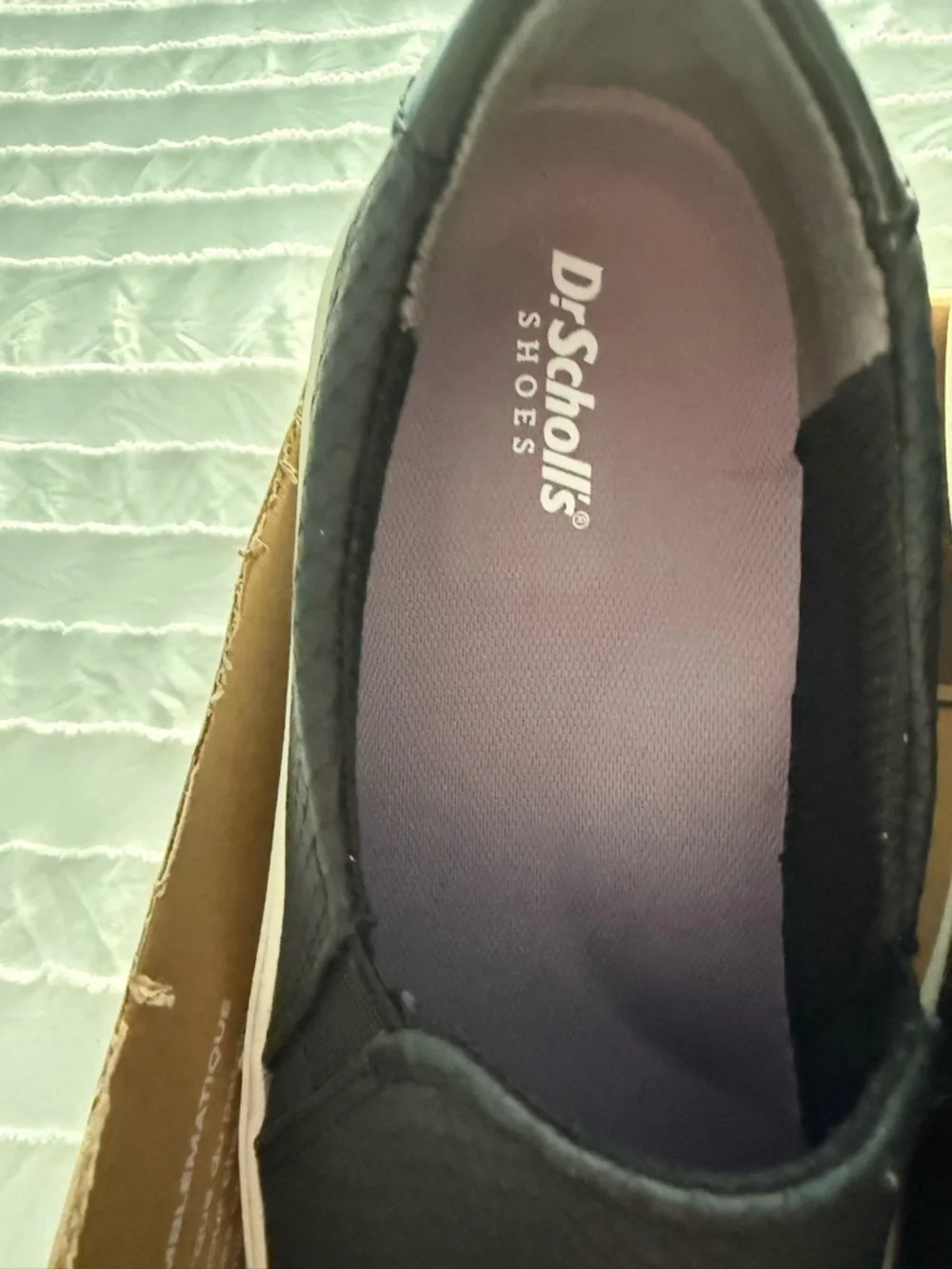 New!! Dr. Scholl's Black Slip-On Casual Sneakers size 7 - Picture 4 of 7